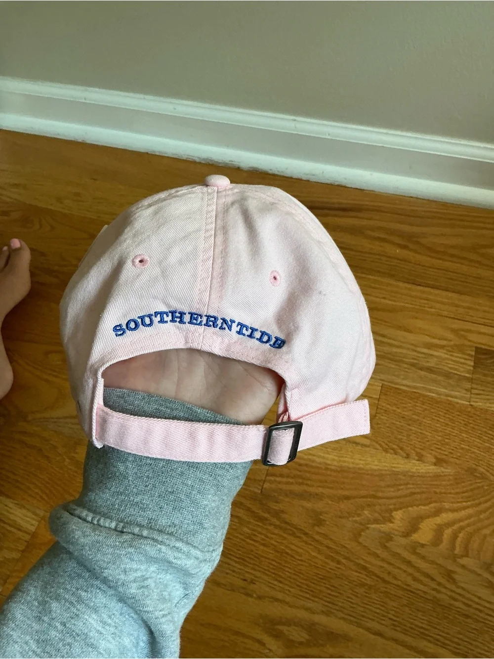 Southern Tide Light Pink Baseball Cap with Blue Fish. NWT